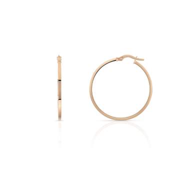 375 rose gold hoop earrings