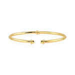 Bracelet jonc or 375 jaune articulé - vue 1