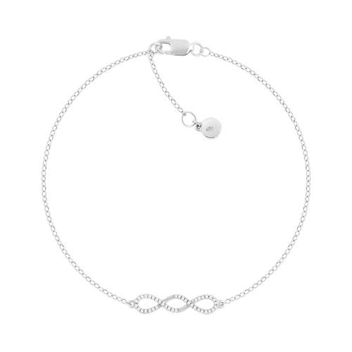 Gouden armband 375 witte diamanten 18 cm