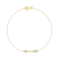 Bracelet or 375 2 tons diamant