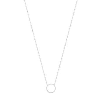 Gold necklace 375 white diamonds 45 cm