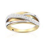 Bague 2 ors 375 diamants - vue 1