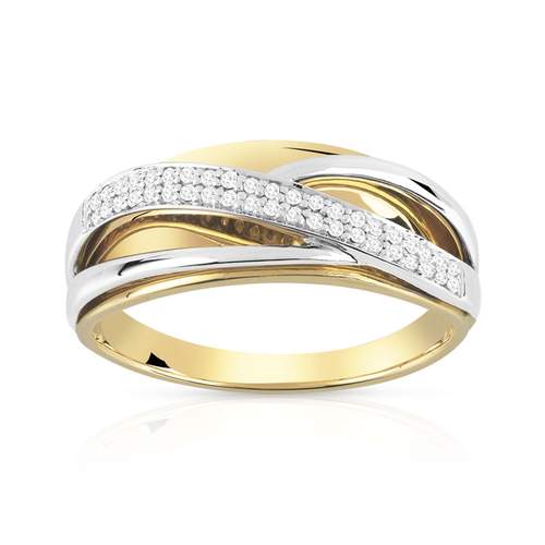 Bague 2 ors 375 diamants