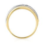 Bague 2 ors 375 diamants - vue 2