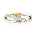 Bague 2 ors 375 diamants - vue 3