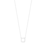 Collier or 375 blanc diamant