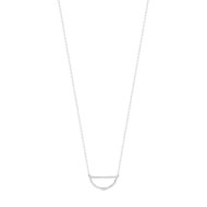 Collier or 375 blanc diamant