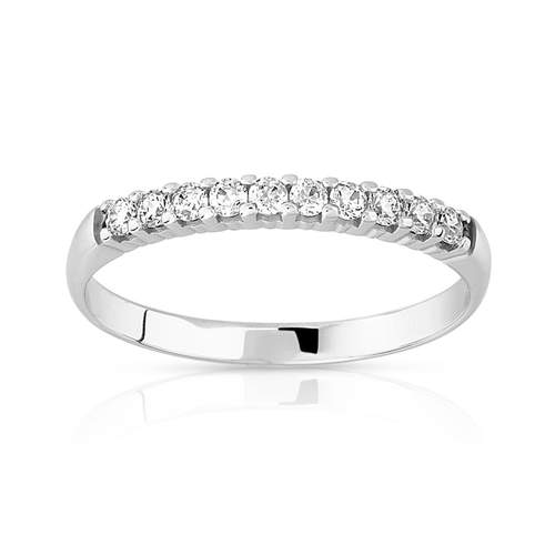 375 white gold diamond wedding band