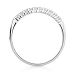 375 white gold diamond wedding ring - view 2