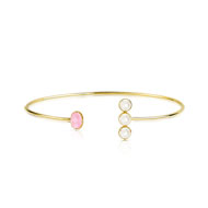 Bracelet or 375 jaune jade et nacre