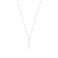 Collier or 375 blanc perle de culture de chine