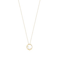 Collier or 375 jaune perle de culture de chine