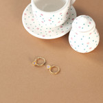 Créoles or 375 jaune et laque coeurs - vue D3