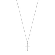 Collier or 375 blanc diamant