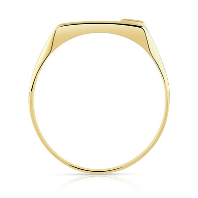 Chevaliere or 375 2 tons diamant - vue V2