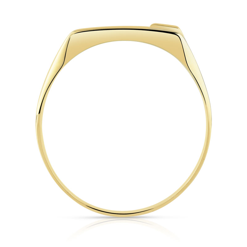 Chevaliere or 375 2 tons diamant - vue V2