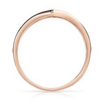 375 rose gold ring with black treated diamonds - view 2
