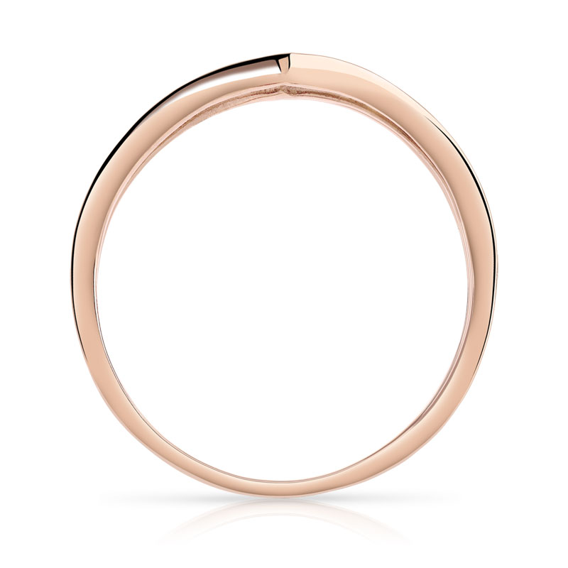 375 rose gold ring with black treated diamonds - view 2