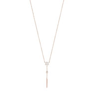 Collier or 375 rose diamant