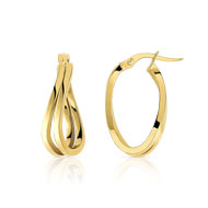 Boucles d'oreilles or 375 jaune