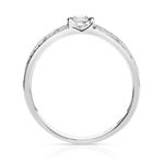 Bague or 375 blanc zirconias - vue 2