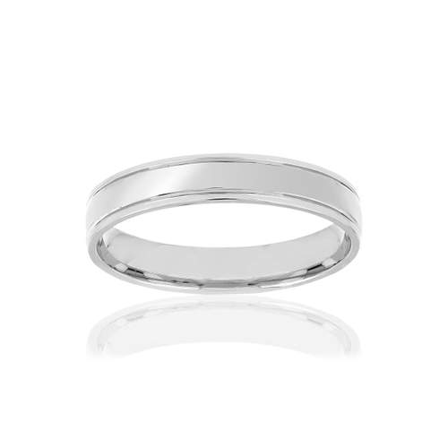750 white gold wedding band