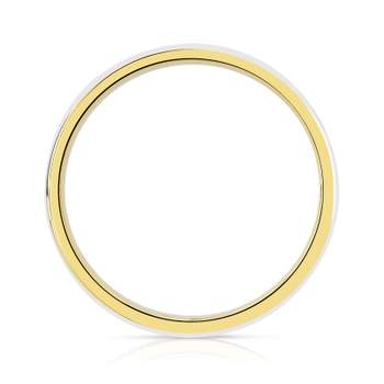 Trouwring in 950 platina en 750 geel goud