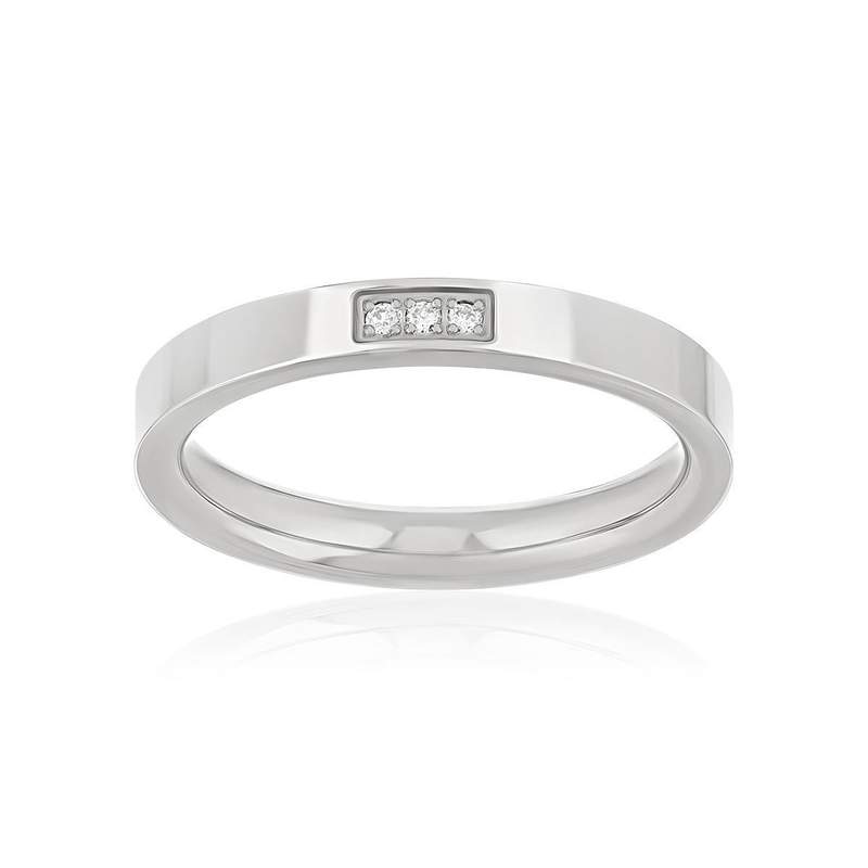 Alliance or blanc diamants - vue 1