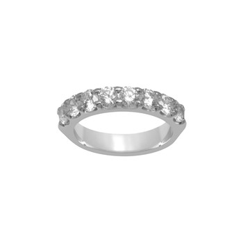 Alliance demi-tour diamants or blanc 750 1.20 ct.