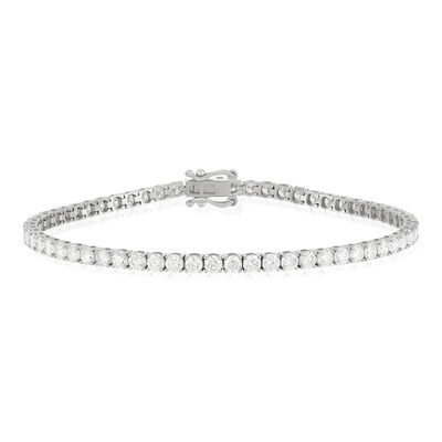 Bracelet or blanc diamants 18 CM