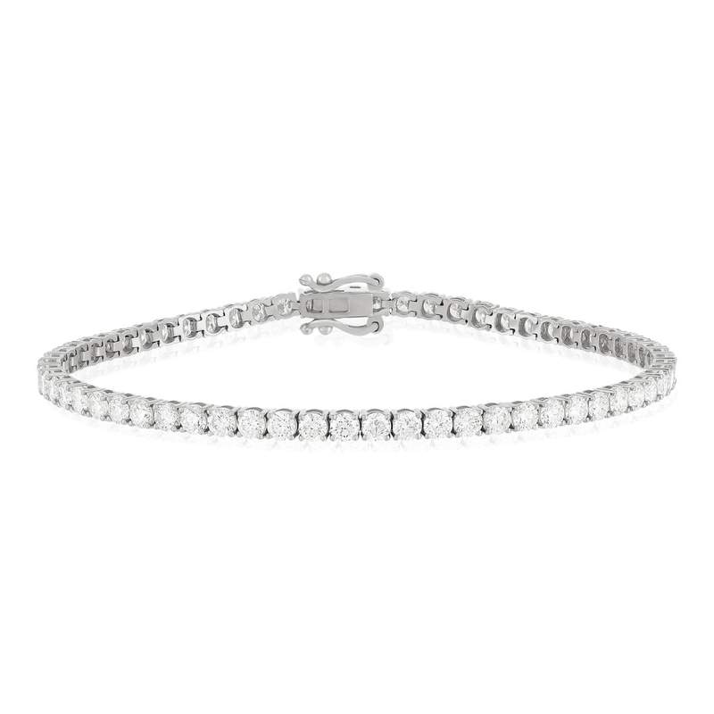 Bracelet or blanc diamants 18 CM - vue 1