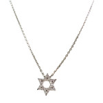 Collier or blanc diamants 42 cm - vue 1