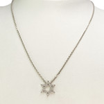 Collier or blanc diamants 42 cm - vue 2