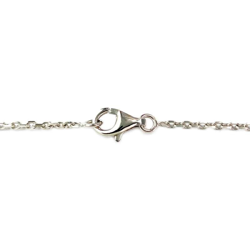 Collier or blanc diamants 42 cm - vue 3