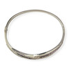 Bracelet rigide or blanc saphir diamant - vue V3