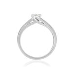 Bague or blanc diamants - vue 2