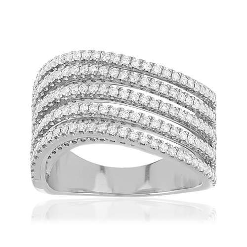 Bague or blanc 750 et diamants