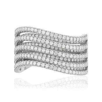 Bague or blanc 750 et diamants