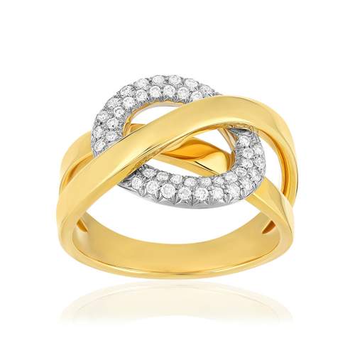 Bague 2 ors diamants