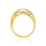 2 gold diamond ring - view 2
