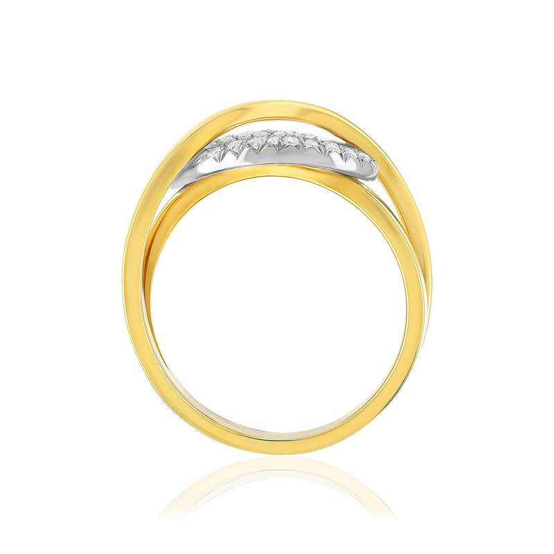 2 gouden diamanten ring - bekijk 2