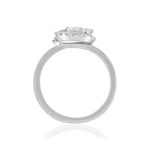 Bague or blanc diamant - vue 2