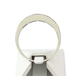 Bague or blanc saphir diamant - vue 3
