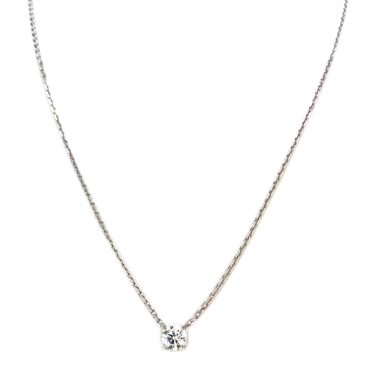 Collier or blanc diamant 42 cm