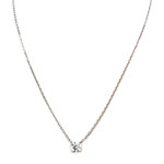Collier or blanc diamant 42 cm - vue 1