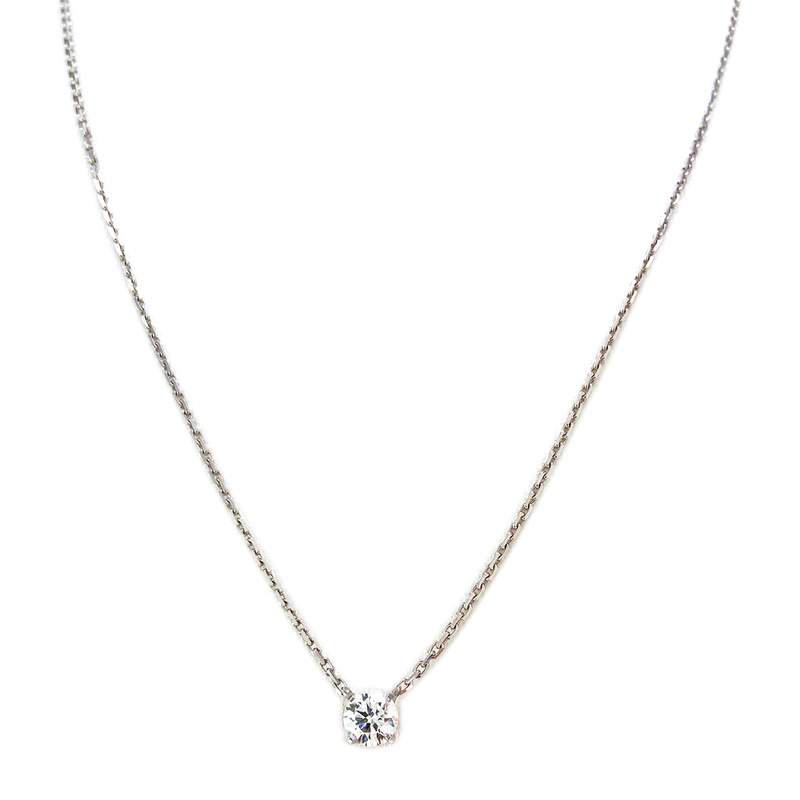 Collier or blanc diamant 42 cm - vue 1