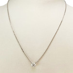 Collier or blanc diamant 42 cm - vue 2
