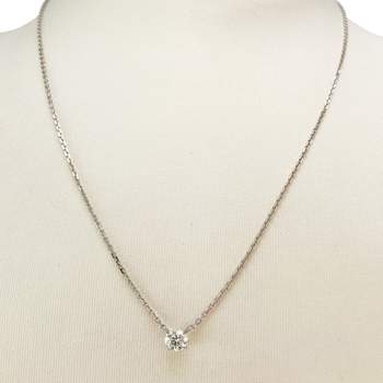 Witgouden diamanten halsketting 42 cm