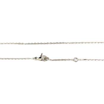 Witgouden diamanten halsketting 42 cm