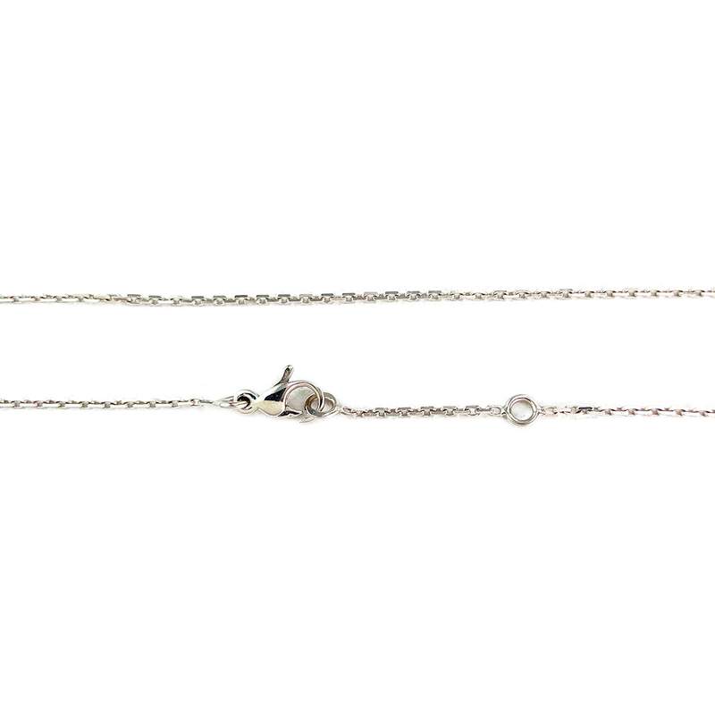 Collier or blanc diamant 42 cm - vue 3